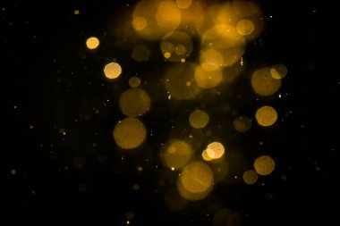 Siyah arka plan üzerinde ışık bokeh bulanıklık