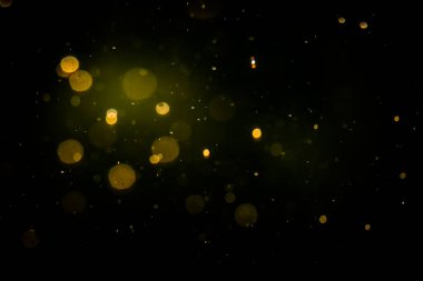 Siyah arka plan üzerinde ışık bokeh bulanıklık