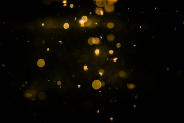 Siyah arka plan üzerinde ışık bokeh bulanıklık