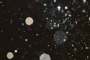 Arkaplan için soyut siyah bulanık bokeh çemberleri