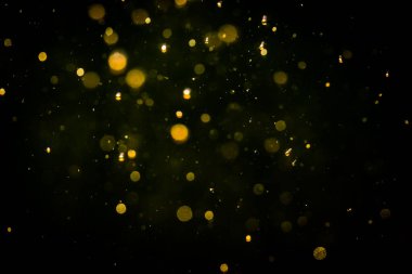 Siyah arka plan üzerinde ışık bokeh bulanıklık