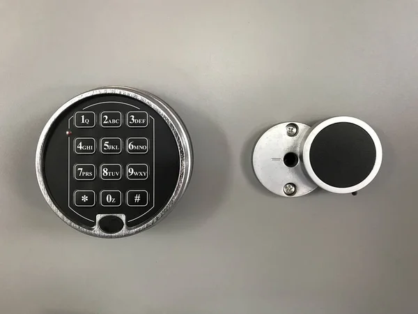 Close Safe Keypad Digital Lock Background — Stock Photo, Image