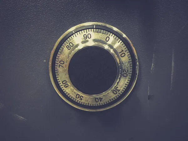 Close Mechanism Old Safe Security Code Background — Stock Photo, Image