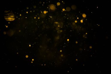 Siyah arka plan üzerinde ışık bokeh bulanıklık