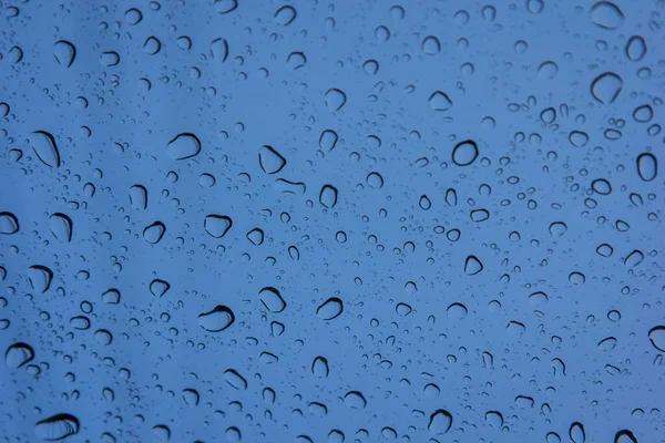 Gotas Agua Día Lluvia Vidrio — Foto de Stock