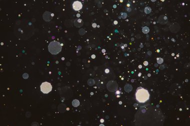 Arkaplan için soyut siyah bulanık bokeh çemberleri