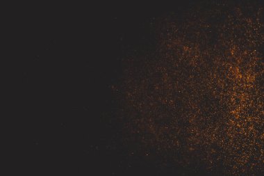 Siyah arkaplanda altın bokeh