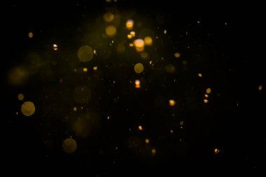 Siyah arka plan üzerinde ışık bokeh bulanıklık