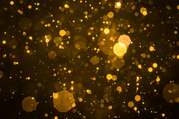 Abstrakte Unschärfe Gold Funkeln Bokeh Hintergrund — Stockfoto