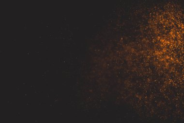 Siyah arkaplanda altın bokeh