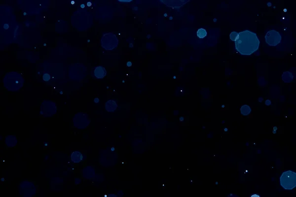 Abstract Blur Blue Sparkle Bokeh Black Background — 图库照片