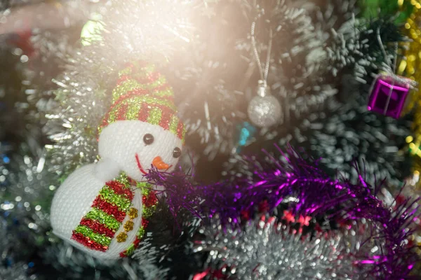 Noel Ağacı Arkaplanının Dekorasyonu — Stok fotoğraf