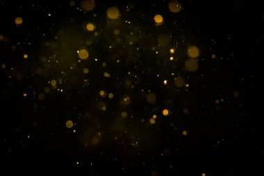 Siyah arka plan üzerinde ışık bokeh bulanıklık