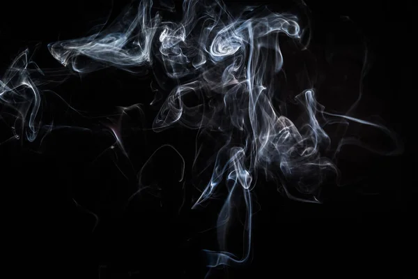 Absztrakt Füst Kavarog Fekete Háttér — Stock Fotó