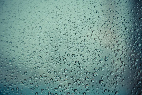 Goccia Acqua Sul Vetro Della Finestra Terra Nera — Foto Stock