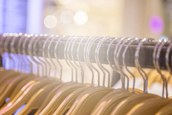 Close Clothes Rack Bokeh Background — Stock Photo, Image