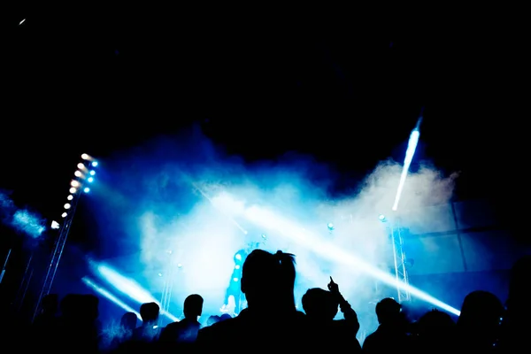 Abstract Concert Party Silhoue Light Smoke Happy Moment — Stock Photo, Image