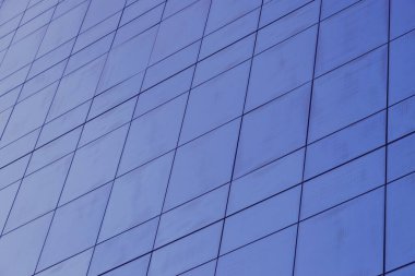 Mavi cam pencere modern ofis için bina enerji tasarrufu