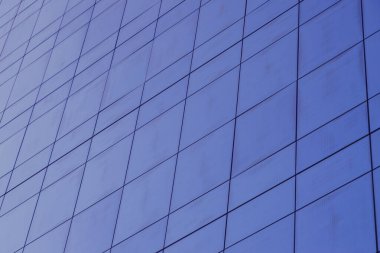 Mavi cam pencere modern ofis için bina enerji tasarrufu