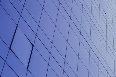 Mavi cam pencere modern ofis için bina enerji tasarrufu