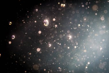 Soyut glitter bokeh siyah arka plan üzerine