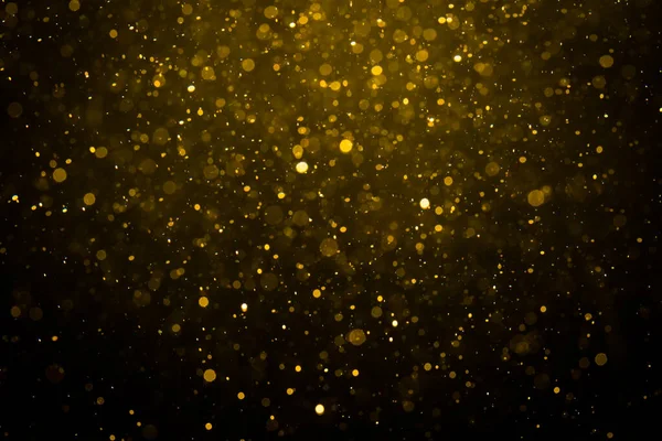 Abstraktes Gold Bokeh Mit Schwarzem Hintergrund — Stockfoto