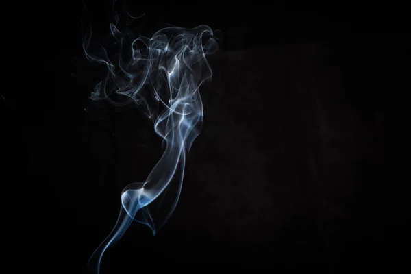 Absztrakt Füst Kavarog Fekete Háttér — Stock Fotó