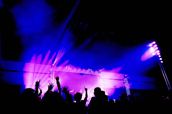 Abstract Concert Party Silhoue Light Smoke Happy Moment — Stock Photo, Image