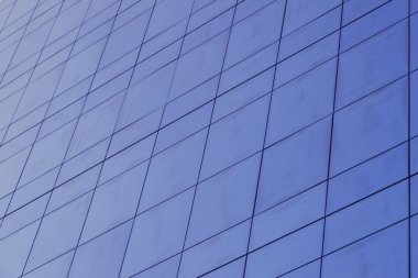 Mavi cam pencere modern ofis için bina enerji tasarrufu