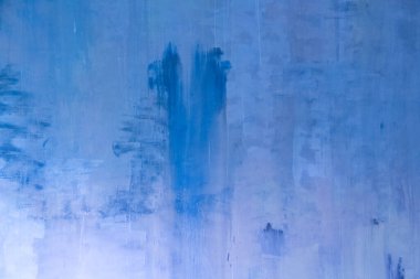 Eski çimento boya mavi duvar arka planı