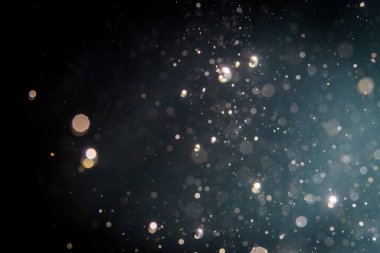 Soyut glitter bokeh siyah arka plan üzerine