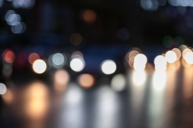 Büyük şehir işletmelerinde trafik sıkışıklığının soyut arkaplan bulanıklığı