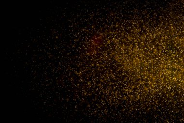 Siyah arkaplanda altın bokeh