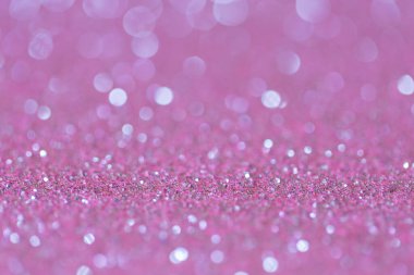 Soyut, zarif, pembe, pırıl pırıl pırıl, Bokeh 'in dikkati dağıtılmış, parti davetiyesi için. Mutlu yıllar, doğum günü kartı.