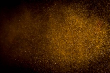 Siyah arkaplanda altın bokeh