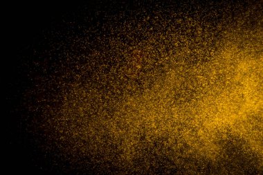 Siyah arkaplanda altın bokeh