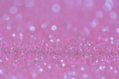 Soyut, zarif, pembe, pırıl pırıl pırıl, Bokeh 'in dikkati dağıtılmış, parti davetiyesi için. Mutlu yıllar, doğum günü kartı.