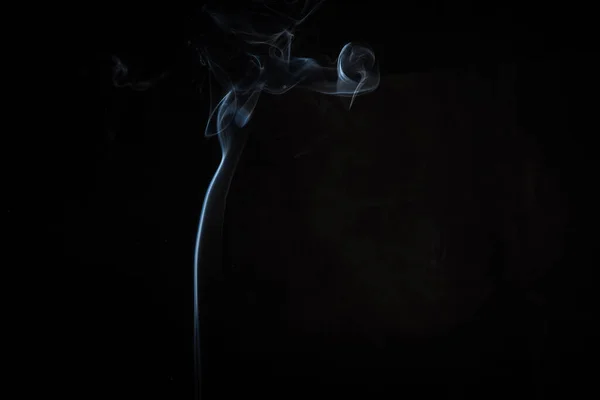 Abstraktní Kouřové Víry Černém Pozadí — Stock fotografie