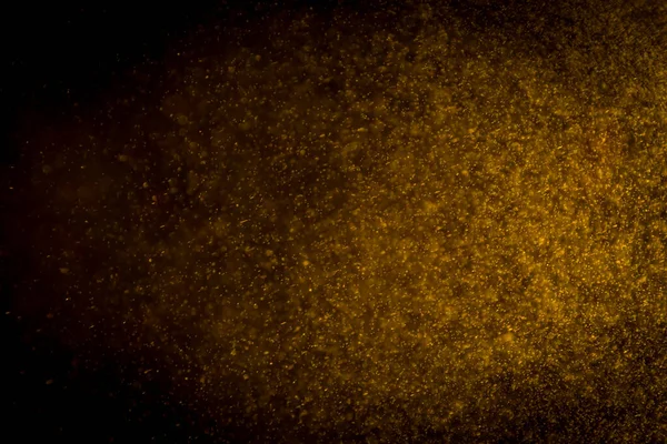 Золотой Боке Черном Фоне — стоковое фото