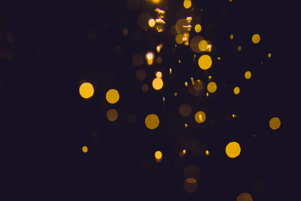 Luxury Gold Bokeh Abstrato Sobre Fundo Preto — Fotografia de Stock