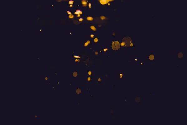 Luxury Gold Bokeh Abstrato Sobre Fundo Preto — Fotografia de Stock