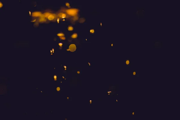 Bokeh Abstracto Oro Lujo Sobre Fondo Negro — Foto de Stock