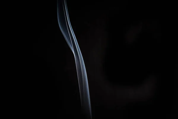 Abstract Smoke Swirls Black Background — Stock Photo, Image