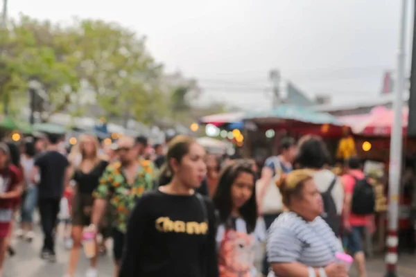 Blur Människor Och Miljö Helgmarknaden Bakgrund — Stockfoto