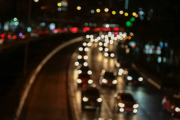 Desfoque Fundo Abstrato Hora Ponta Engarrafamento Negócio Cidade Grande — Fotografia de Stock