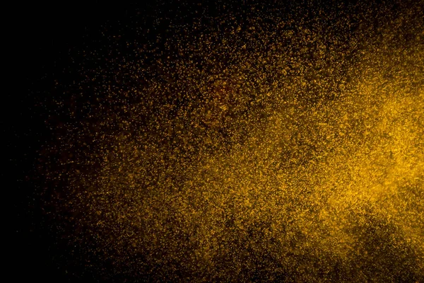 Siyah arkaplanda altın bokeh