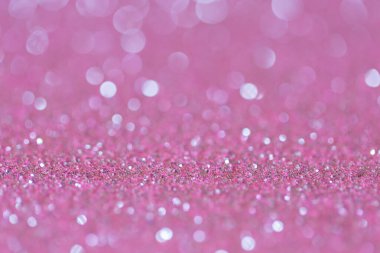 Soyut, zarif, pembe, pırıl pırıl pırıl, Bokeh 'in dikkati dağıtılmış, parti davetiyesi için. Mutlu yıllar, doğum günü kartı.