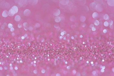 Soyut, zarif, pembe, pırıl pırıl pırıl, Bokeh 'in dikkati dağıtılmış, parti davetiyesi için. Mutlu yıllar, doğum günü kartı.