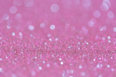 Soyut, zarif, pembe, pırıl pırıl pırıl, Bokeh 'in dikkati dağıtılmış, parti davetiyesi için. Mutlu yıllar, doğum günü kartı.