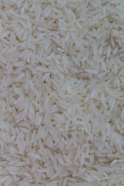 Close Organic White Nature Jasmine Rice Background — Stock Photo, Image